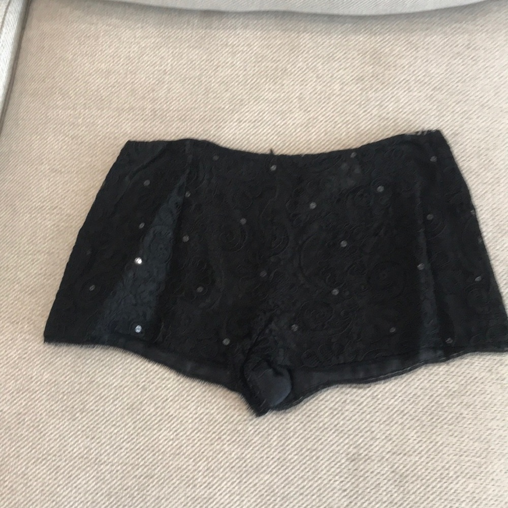 Black lace hot pants!